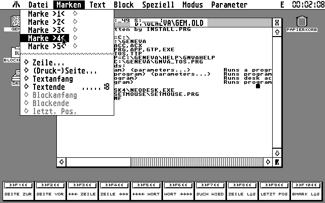 Texteditor atari screenshot